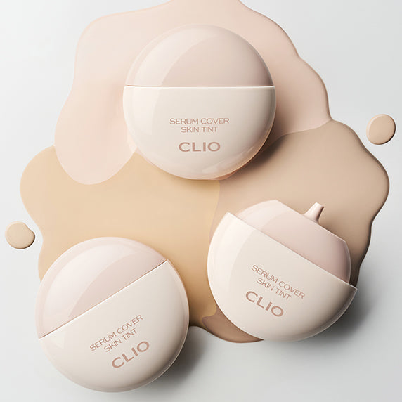 Clio [2EA/Foundation-Free] Serum Cover Skin Tint Set (Main Product + Puff)