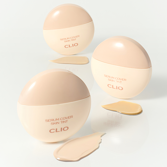 Clio [2EA/Foundation-Free] Serum Cover Skin Tint Set (Main Product + Puff)