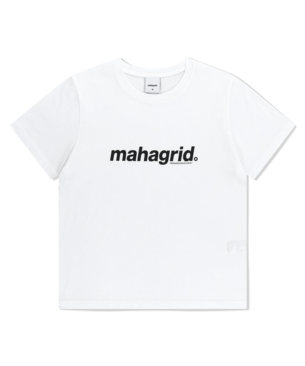 MAHAGRID W BASIC LOGO TEE [WHITE]