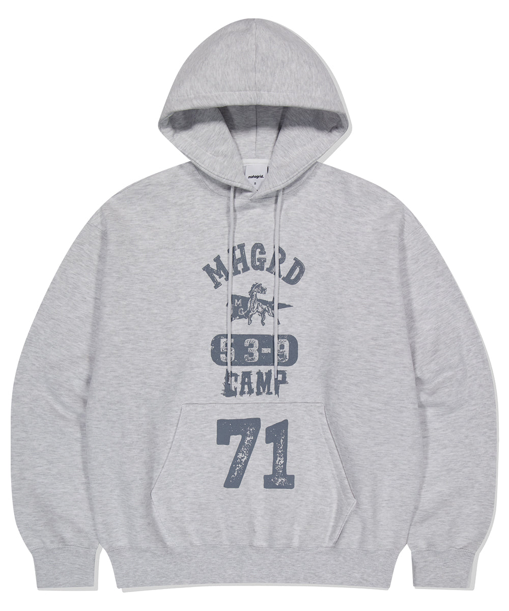 MAHAGRID SKETCH COLLEGE HOODIE [LIGHT GREY]