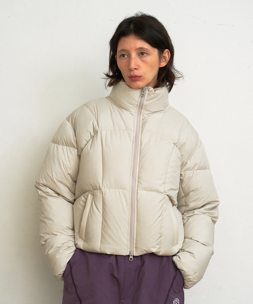 MAHAGRID CURVED DUCKDOWN PARKA [IVORY]
