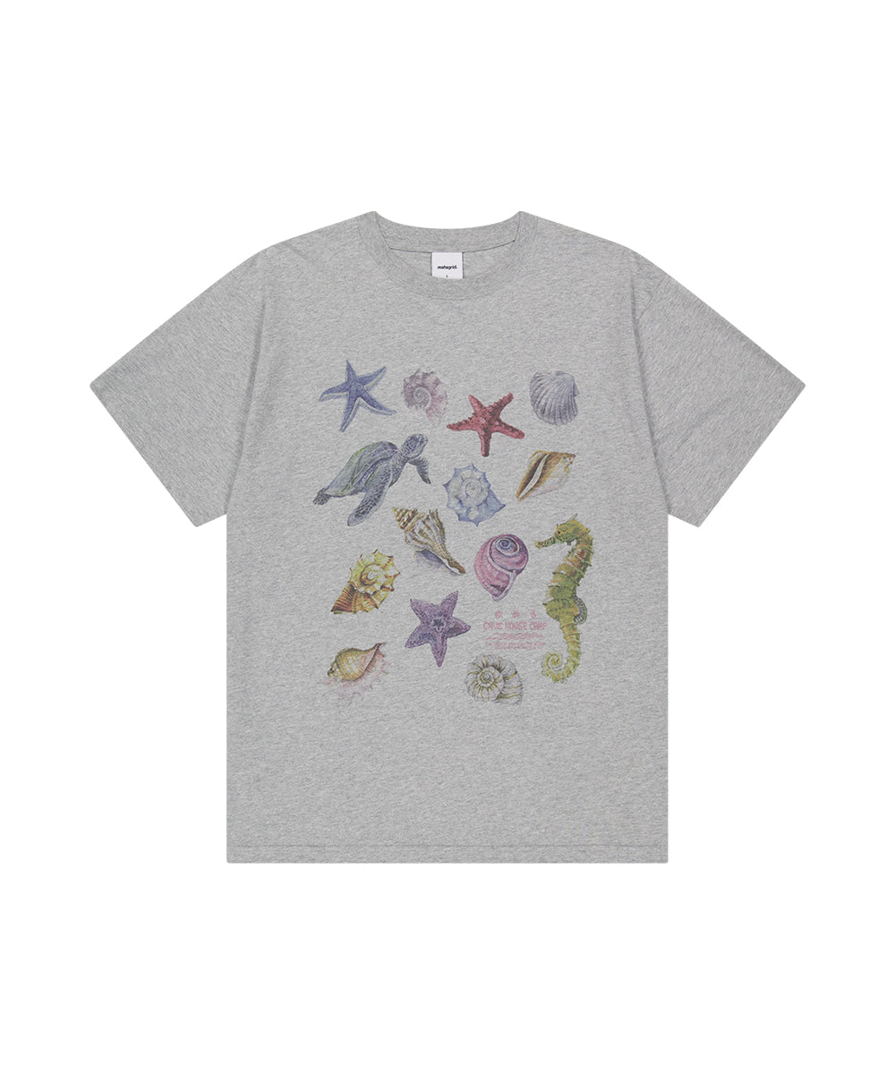 MAHAGRID SEA SHELLS TEE [GREY]