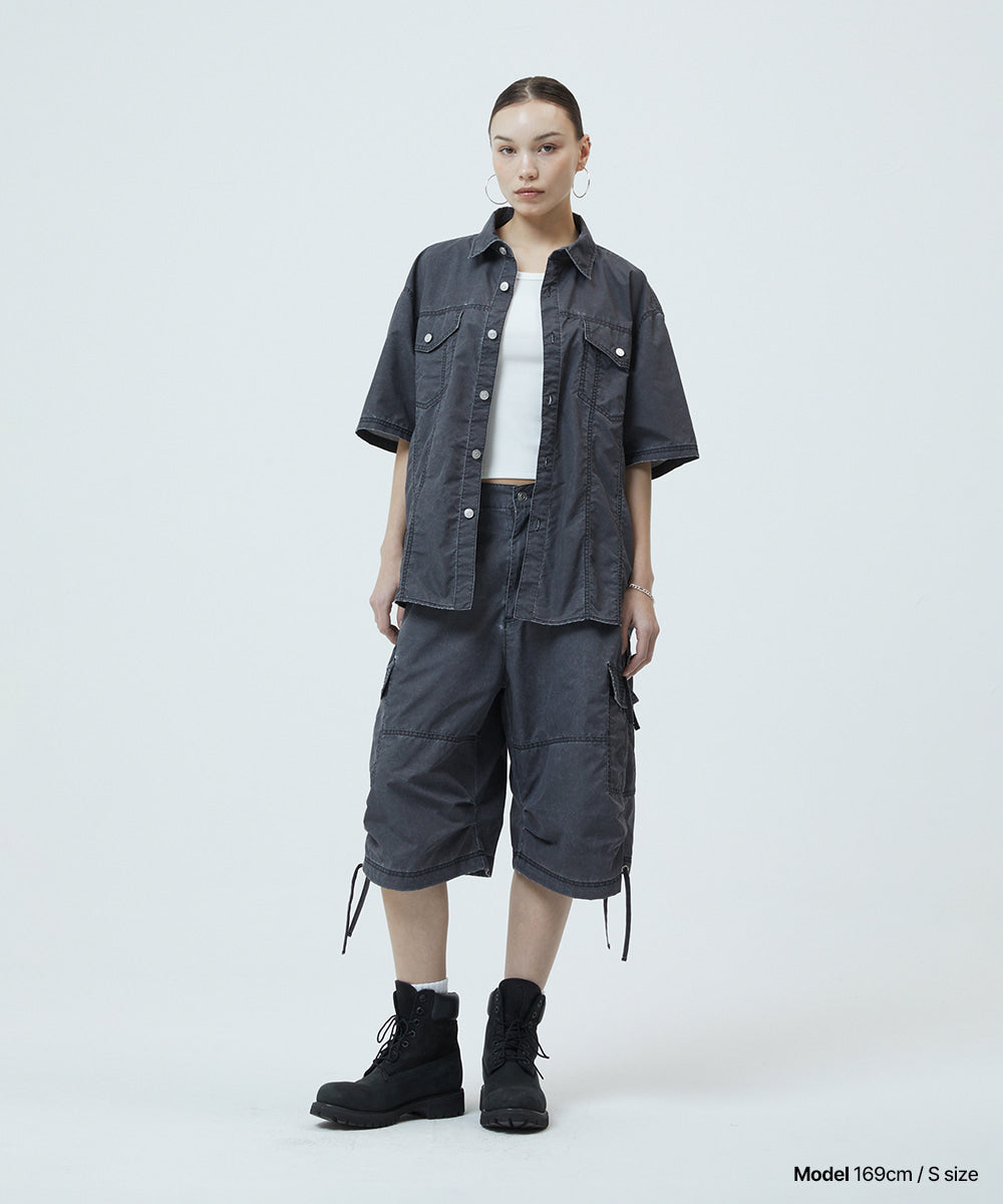 MAHAGRID NYLON PARACHUTE SHORT [CHARCOAL]