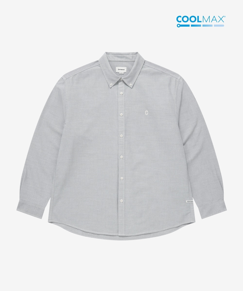 Covernat [Worn by Robin] Coolmax® C Logo Oxford Shirt Grey
