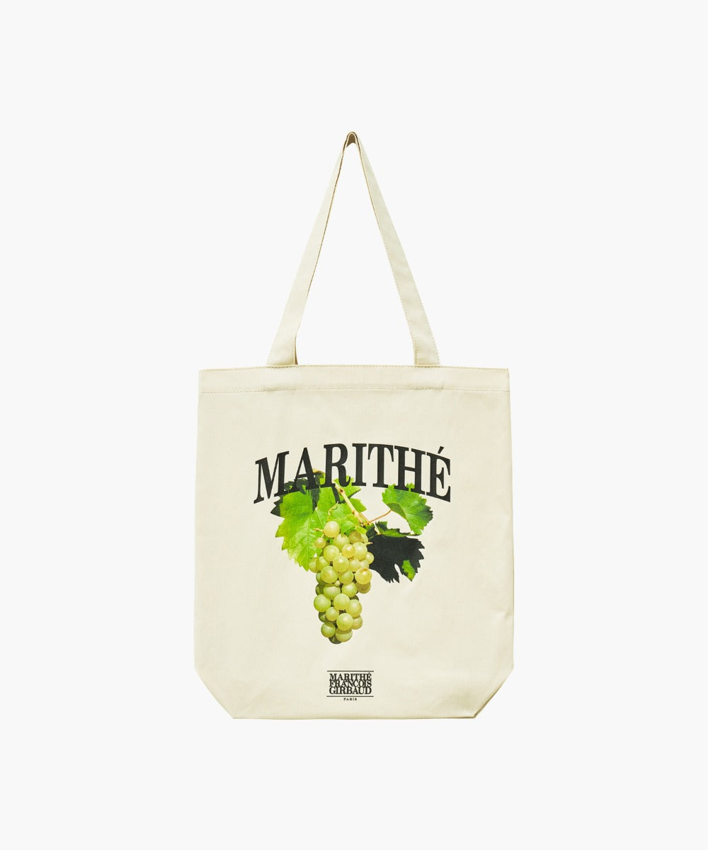 MARITHE GRAPE GRAPHIC ECO BAG natural