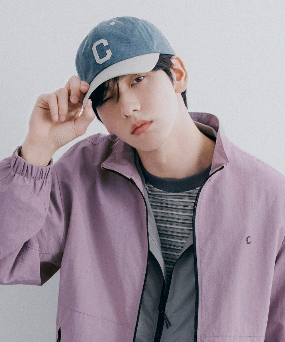 Covernat [Subin worn] C Logo Cozy Fit Washing Contrast Ball Cap Blue