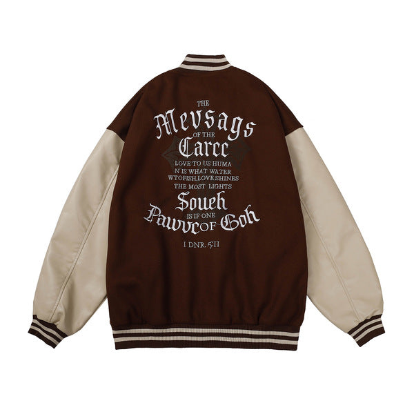 Gababa [Best Seller] Unisex US College Style Baseball Jacket G77312