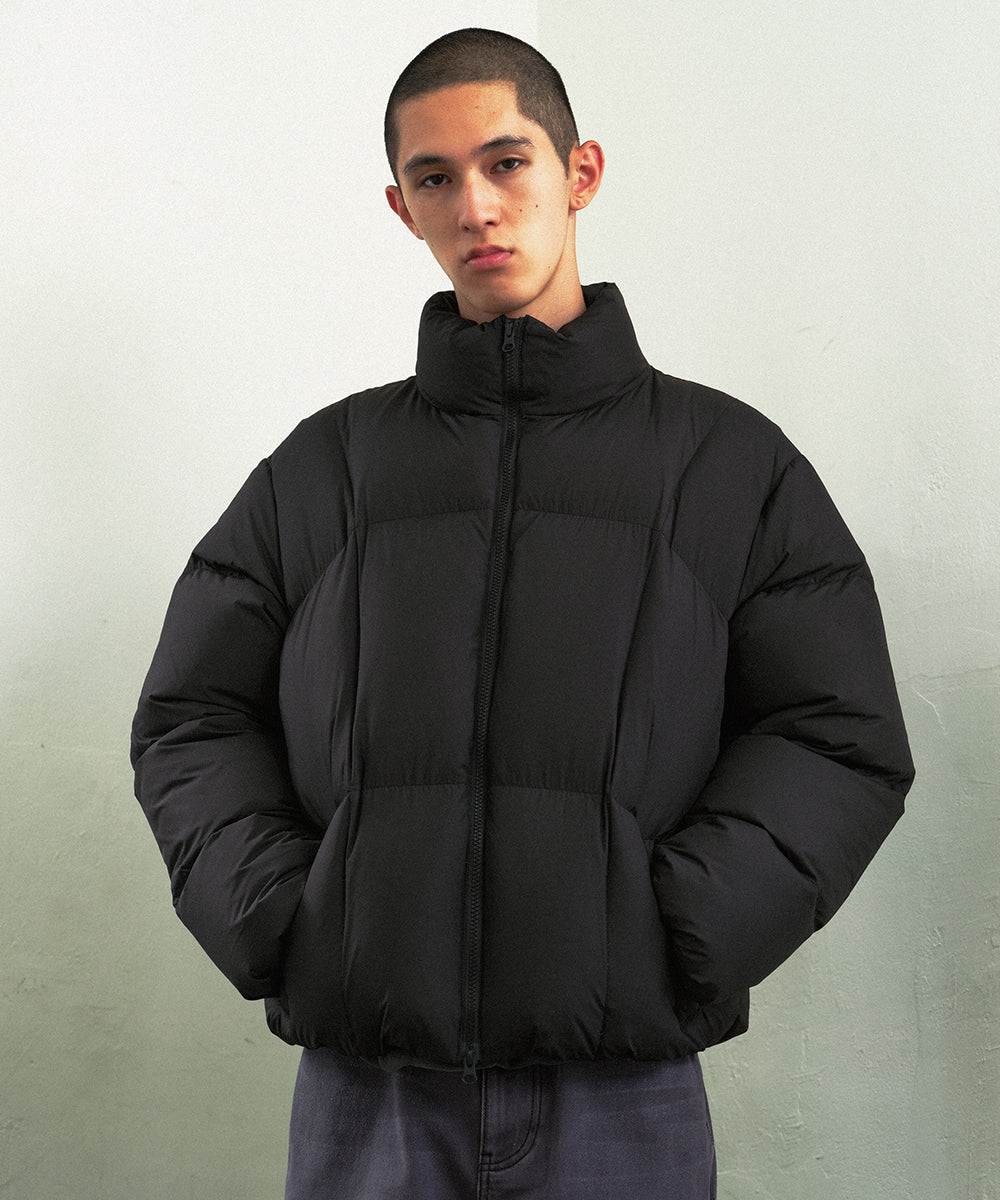MAHAGRID CURVED DUCKDOWN PARKA [BLACK]