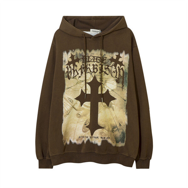 Gababa Unisex Street-style Oversized Hoodie G77952 (Plus Size M~2XL)