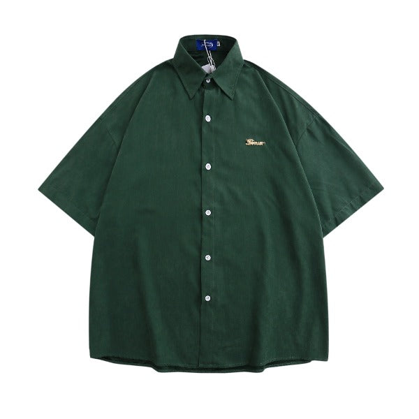 Gababa Unisex Effortless-Ch Collar Short-Sleeve Shirt G77136 (Plus Size M~XL)
