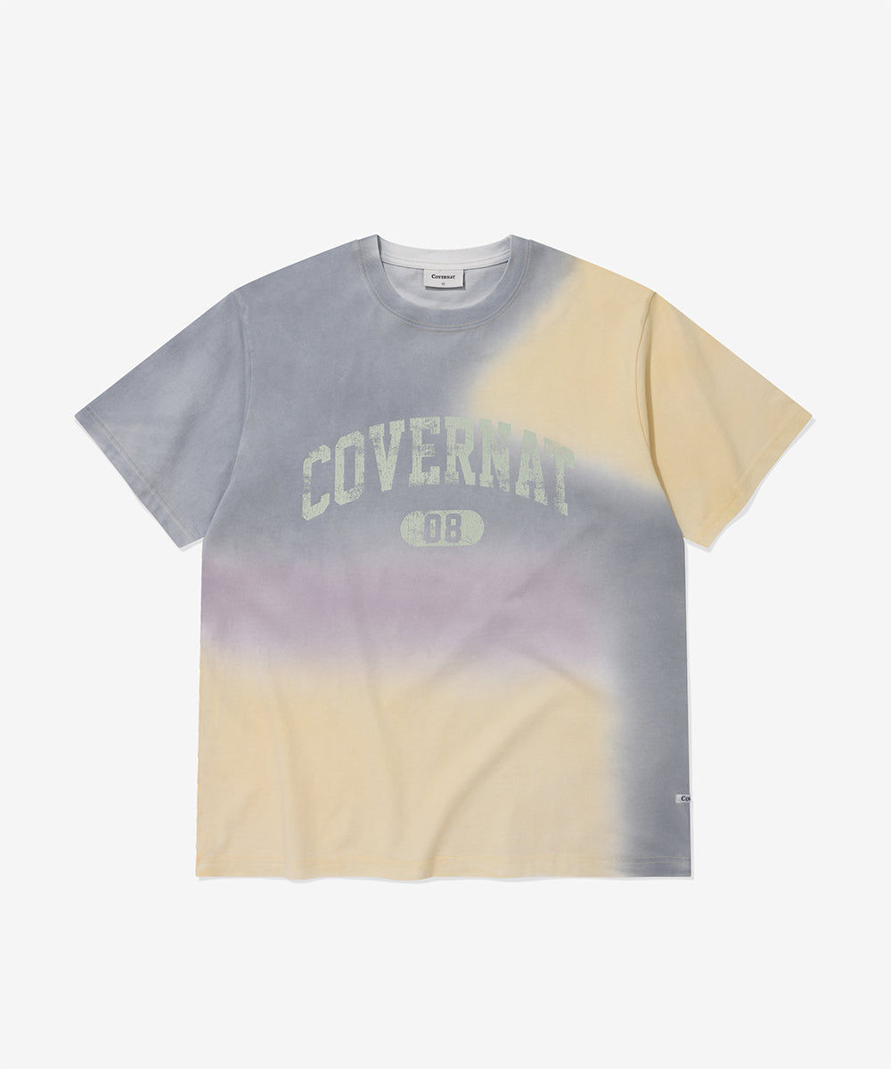 Covernat Crack Arch Logo Dyeed T-shirt Multi