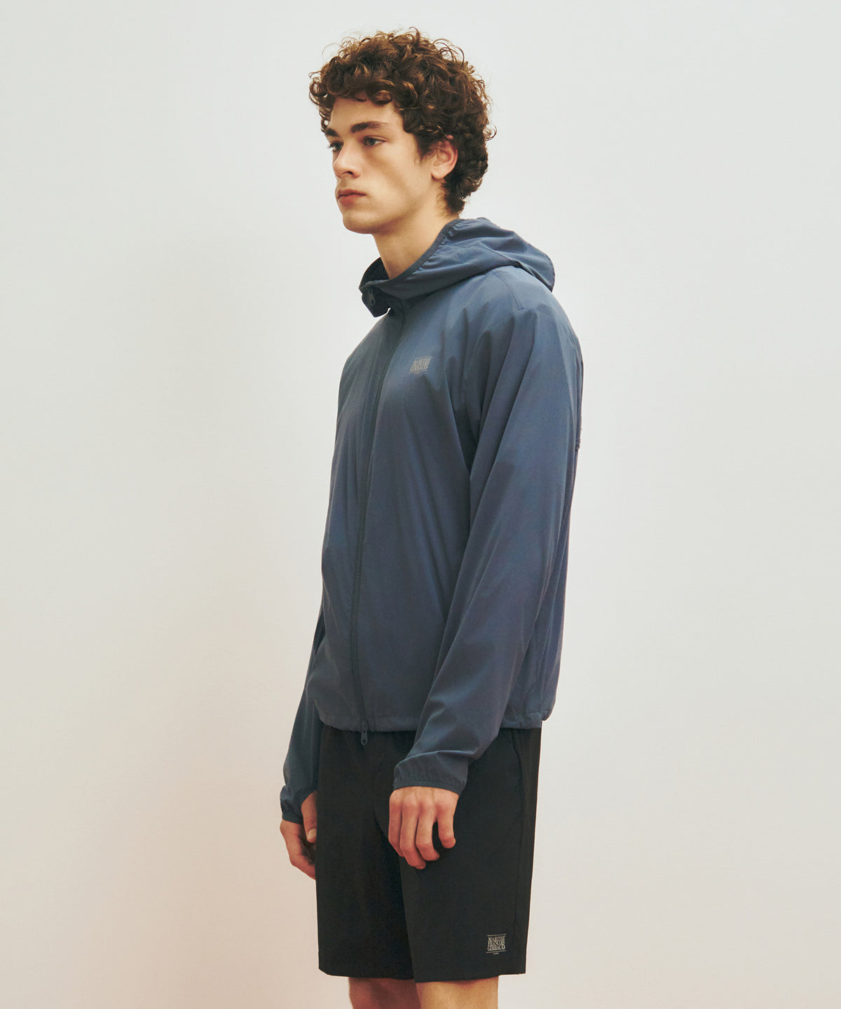 MARITHE SPORT HOODIE WINDBREAKER vintage blue