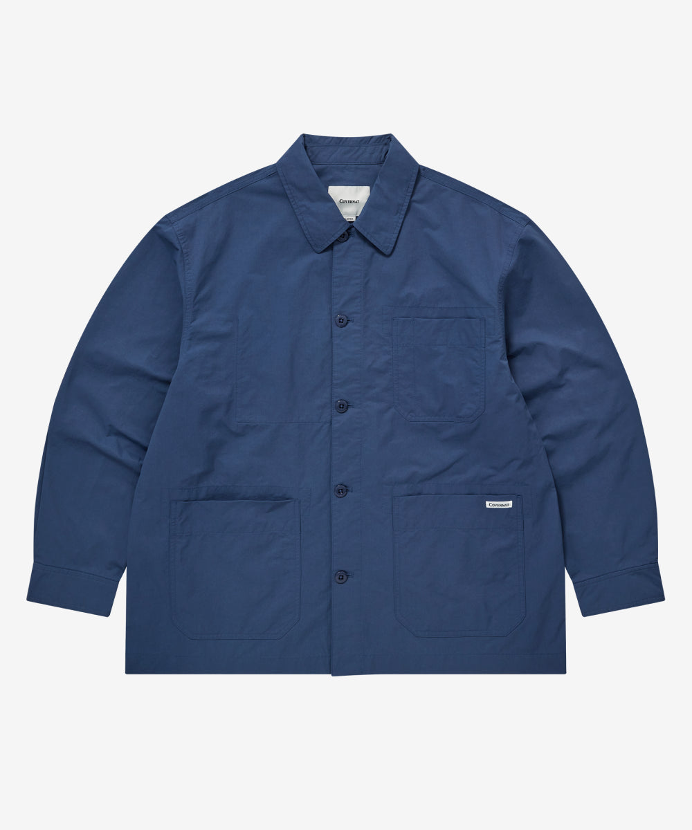 Covernat Gar Washed Coverall Jacket Royal Blue