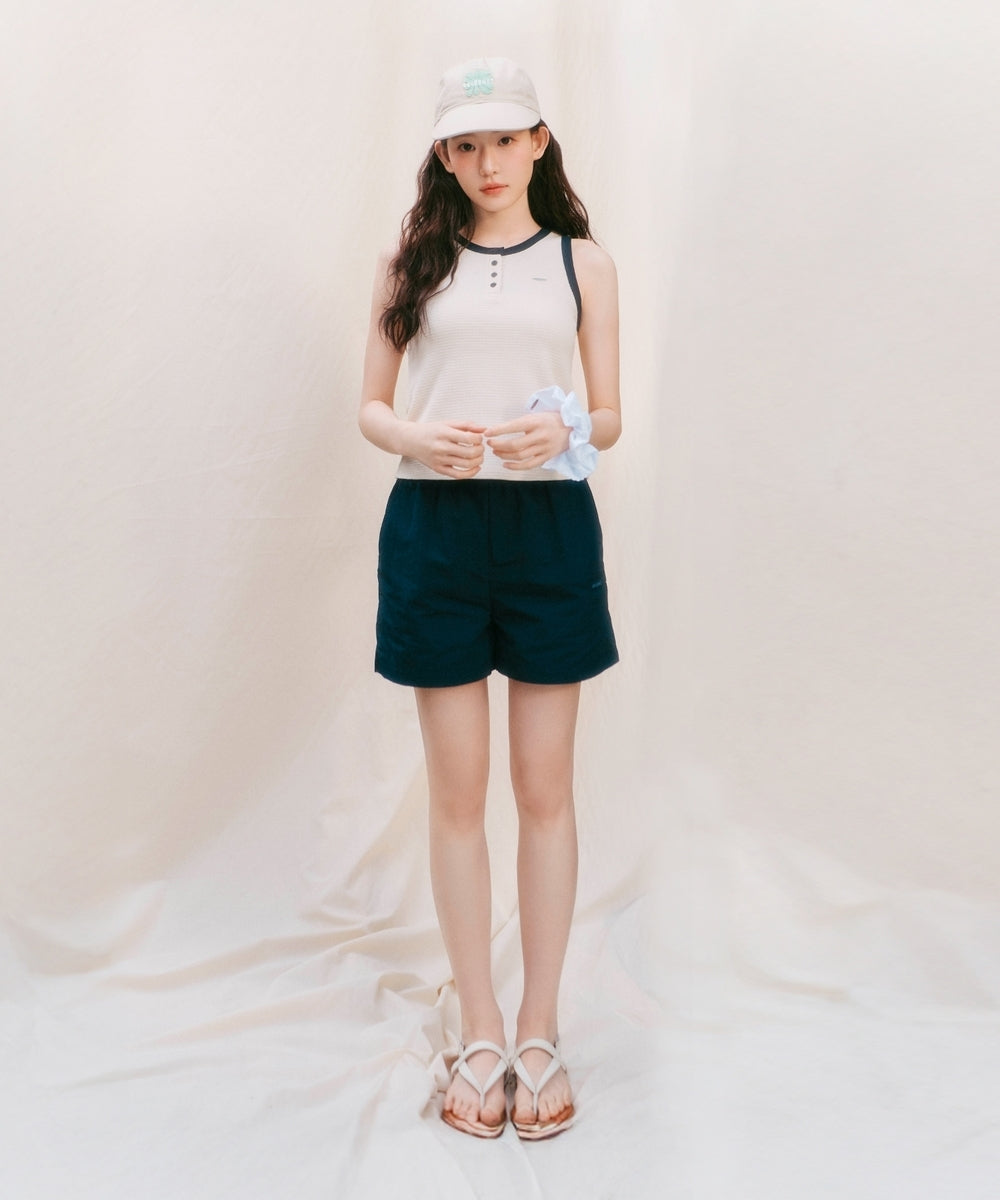 Covernat [worn by Yunji Choi] Women's Nylon Banding Shorts Dark Navy