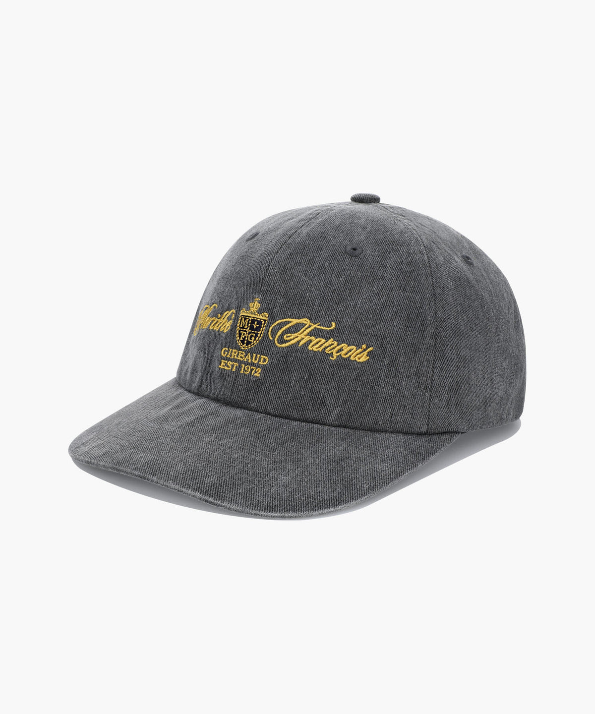 MARITHE LETTERING GRAPHIC FLAT BRIM CAP charcoal