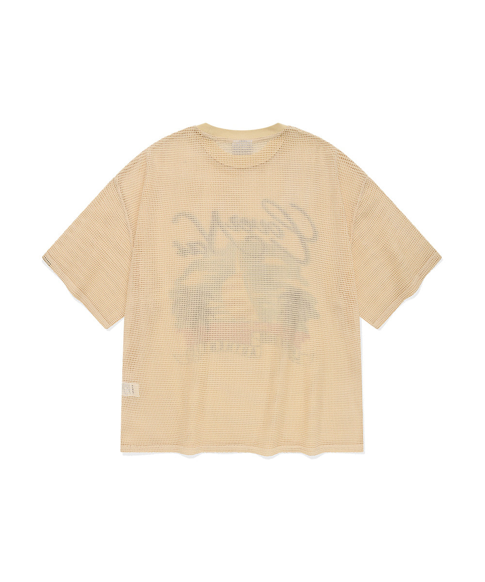 Covernat Mesh Sunset Boat T-shirt Beige
