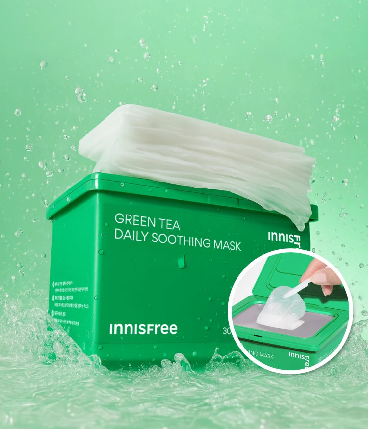 Innisfree Green Tea Daily Moisture Soothing Mask (30 sheets)