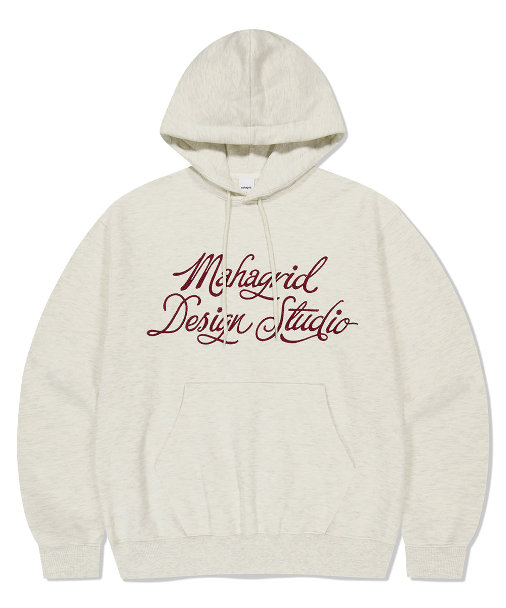 MAHAGRID LETTER INK LOGO HOODIE [OATMEAL]
