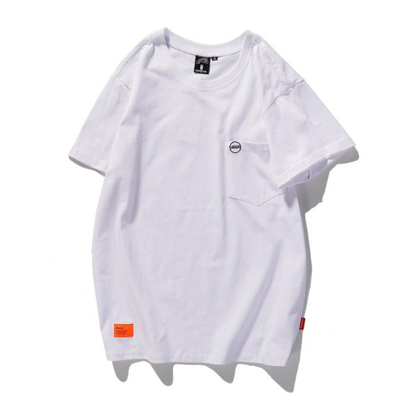 Gababa Unisex Loose Fit Pocket Short-Sleeve T-shirt G74787