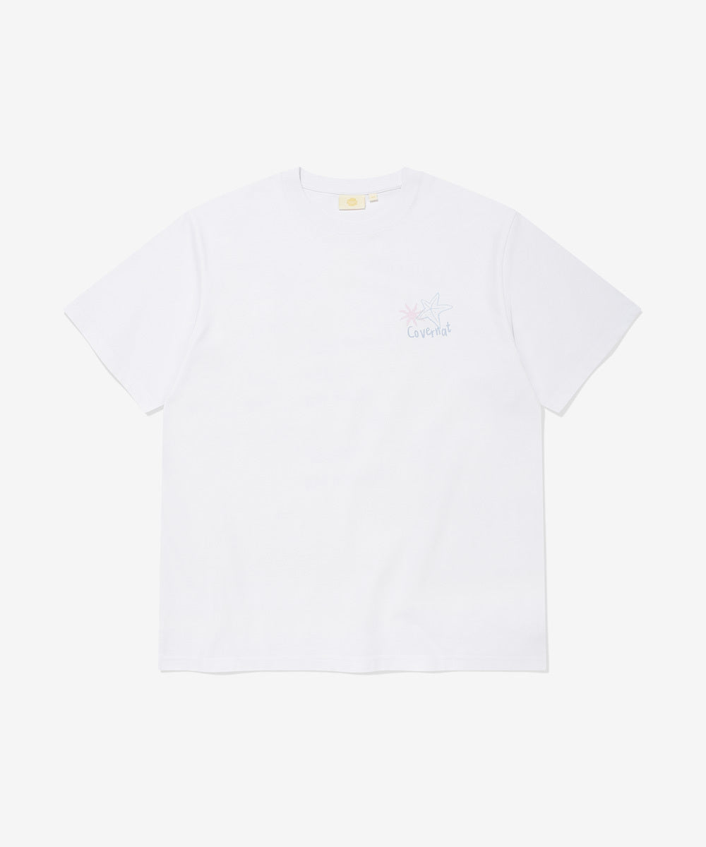 Covernat Women's Overfit Summer Trip Graphic T-shirt White