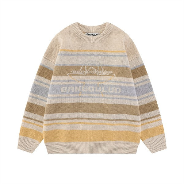 Gababa Unisex overfit sweater with character and lettering design G77741