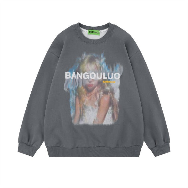 Gababa Unisex Oil Painting Design Oversized Sweatshirt G77854