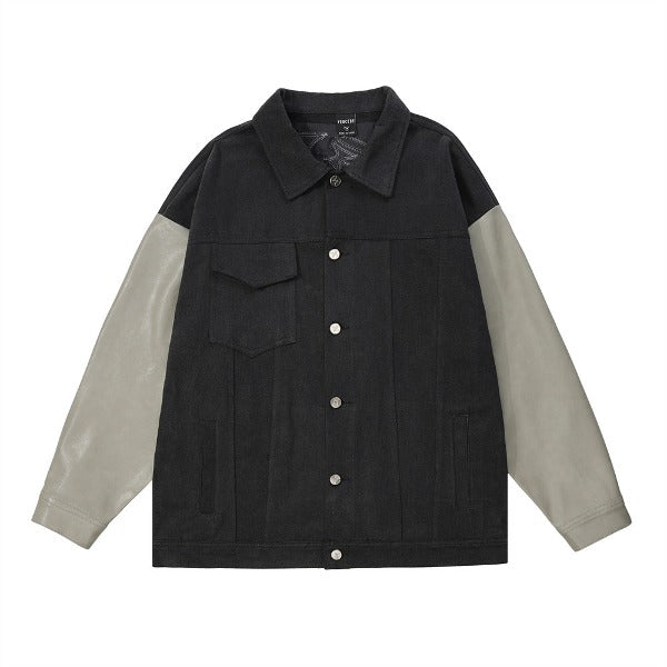 Gababa Unisex Denim Jacket with Sleeve Detail G77770