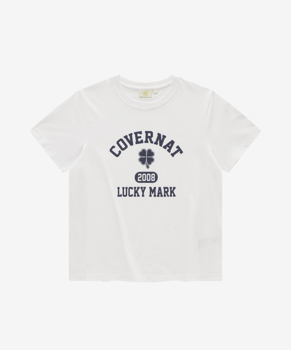 Covernat Women's Clover Graphic T-Shirt White
