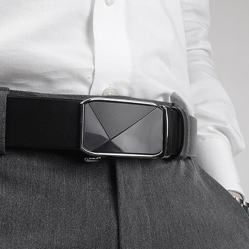 Bagstay m003bt Men's Italian Natural Cowhide Automatic Belt for Suits and Casual Wear
