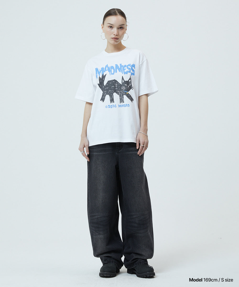 MAHAGRID MADNESS CAT TEE[WHITE]