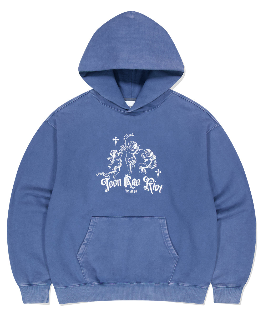 MAHAGRID WASHED ANGEL HOODIE[BLUE]