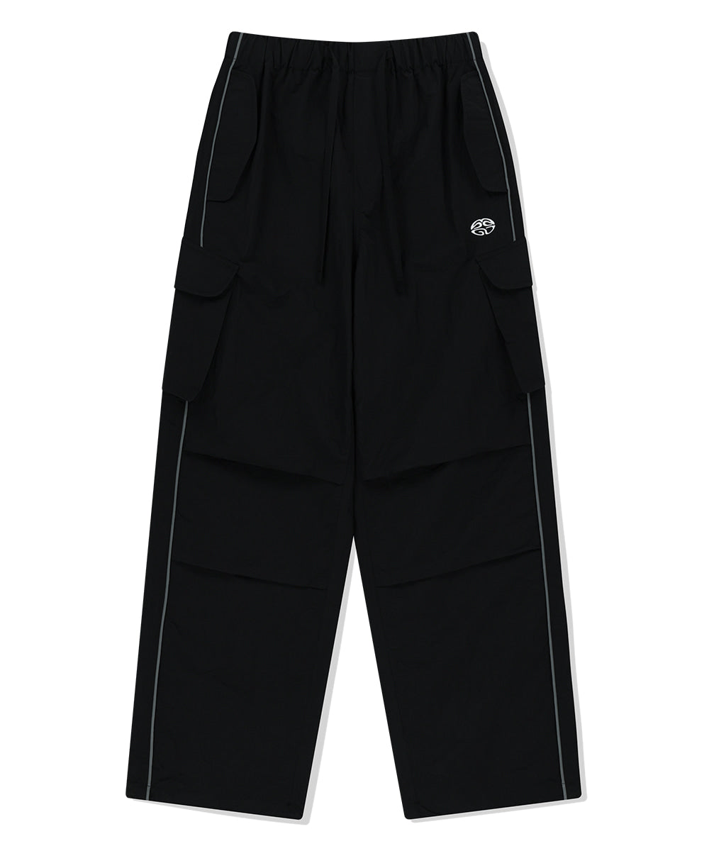 MAHAGRID NYLON CARGO PARACHUTE PANT[BLACK]