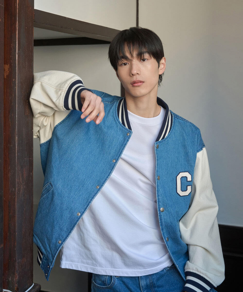 Covernat [Worn Subin] Ringsa C Logo Denim Varsity Blue
