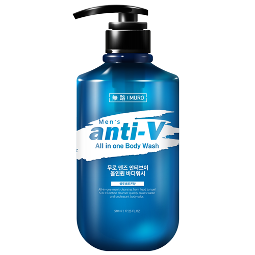 WBSKIN Muro Men's Anti-V All-in-One Body Wash Blue Pheromone Scent 1 piece: 510ml body cleanser/men's all-in-one