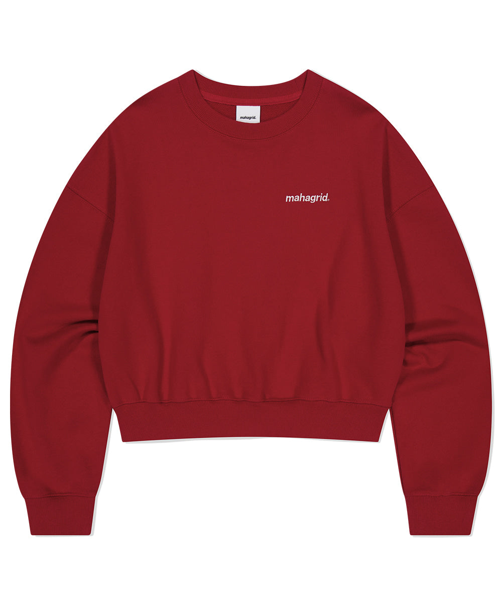 MAHAGRID ORIGIN LOGO CROP SWEATSHIRT [RED]