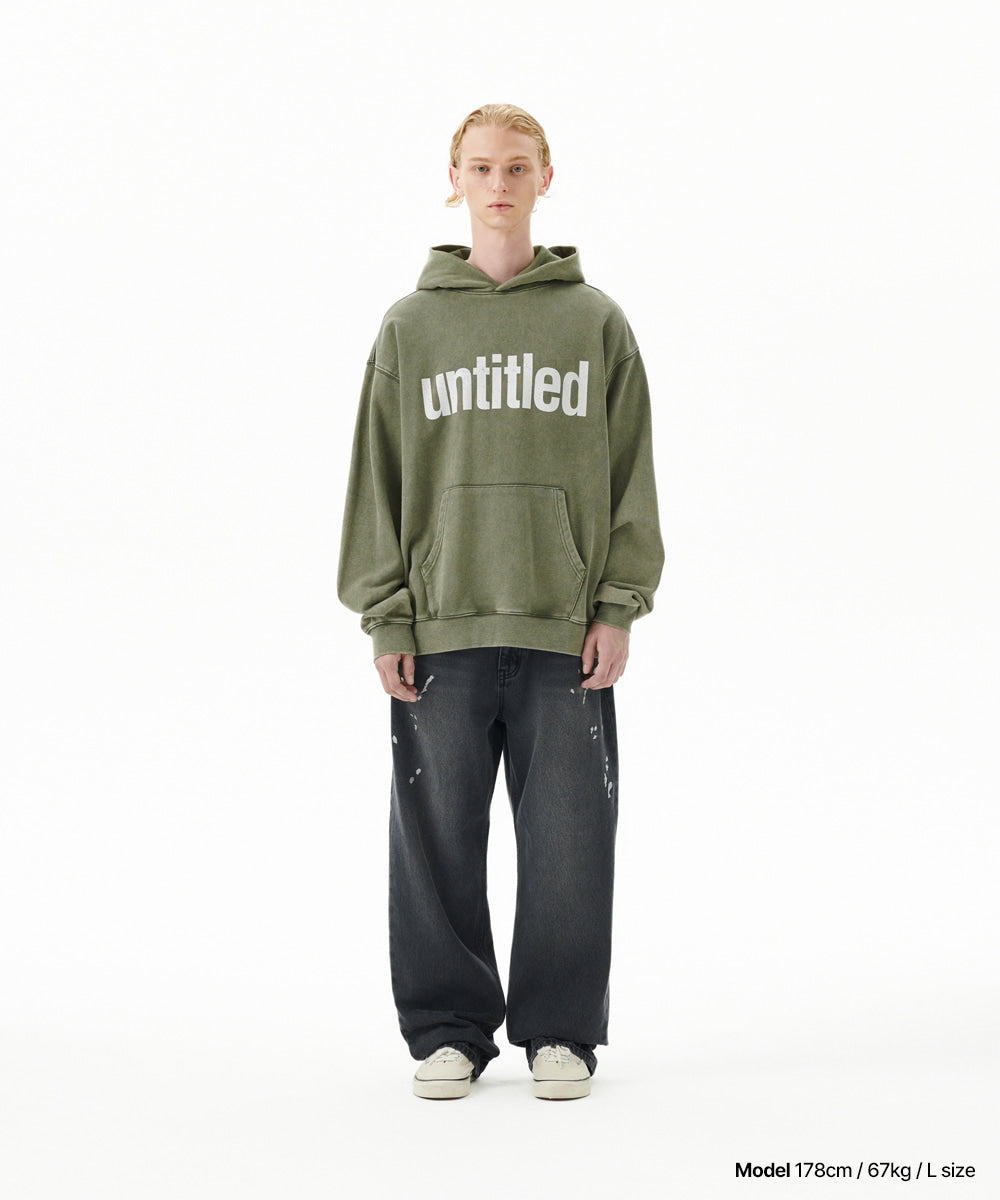 MAHAGRID FADED UNTITLED HOODIE[KHAKI]