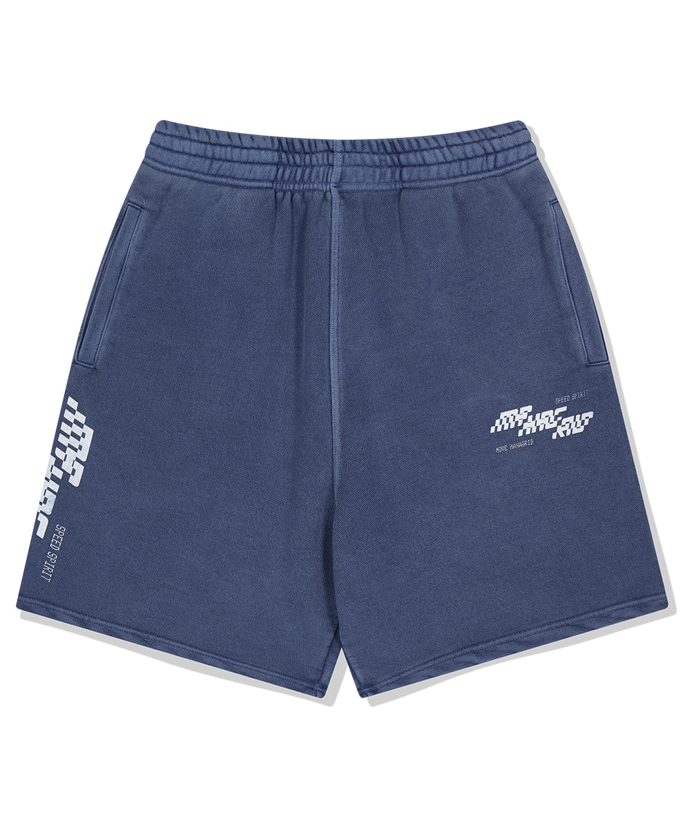 MAHAGRID TECH PIGMENT SWEATSHORT [NAVY]