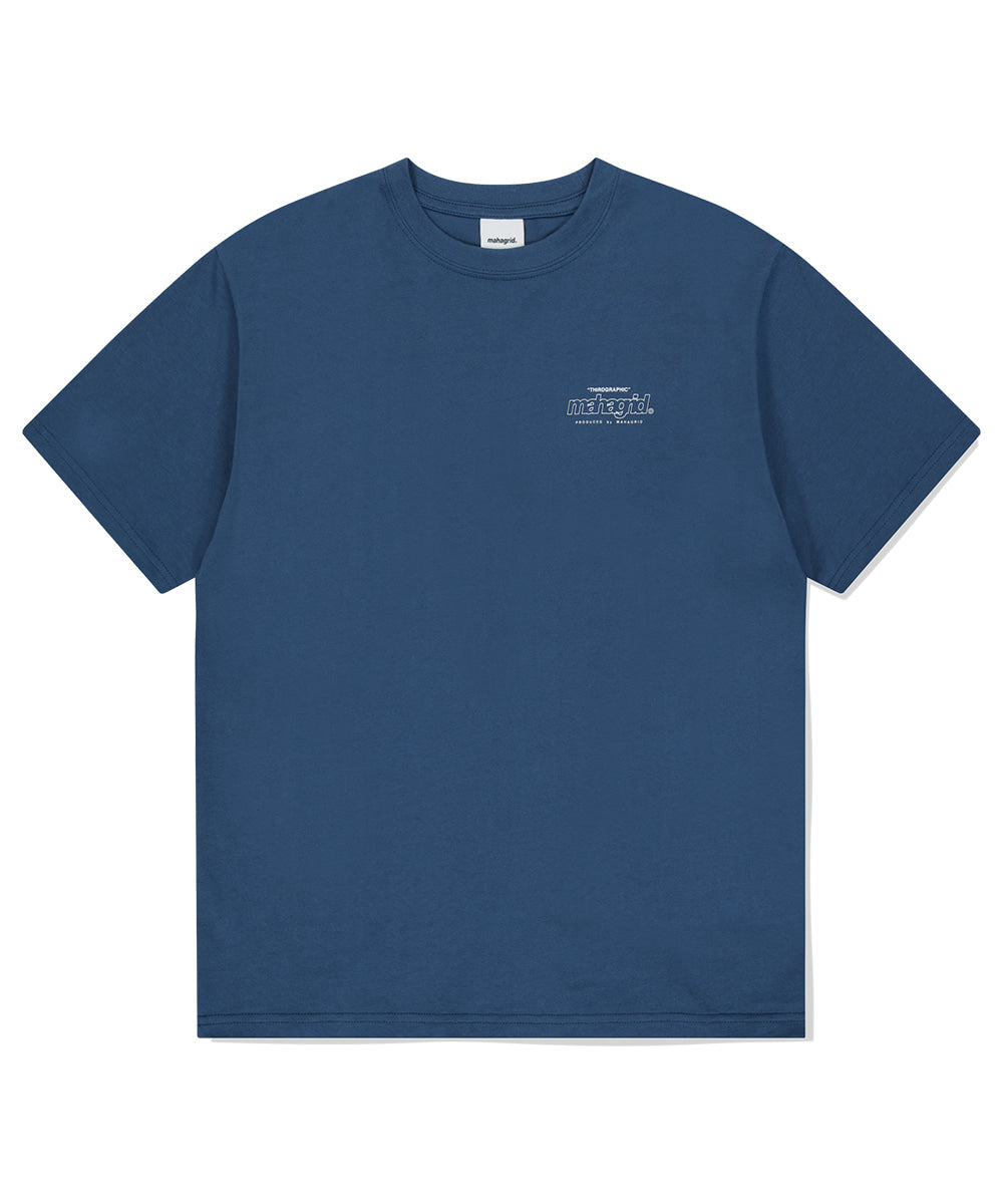 MAHAGRID BACK THIRD LOGO TEE [BLUE]