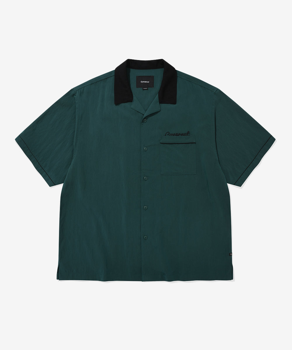 Covernat Bowling Half-Sleeve Shirt Forest Green