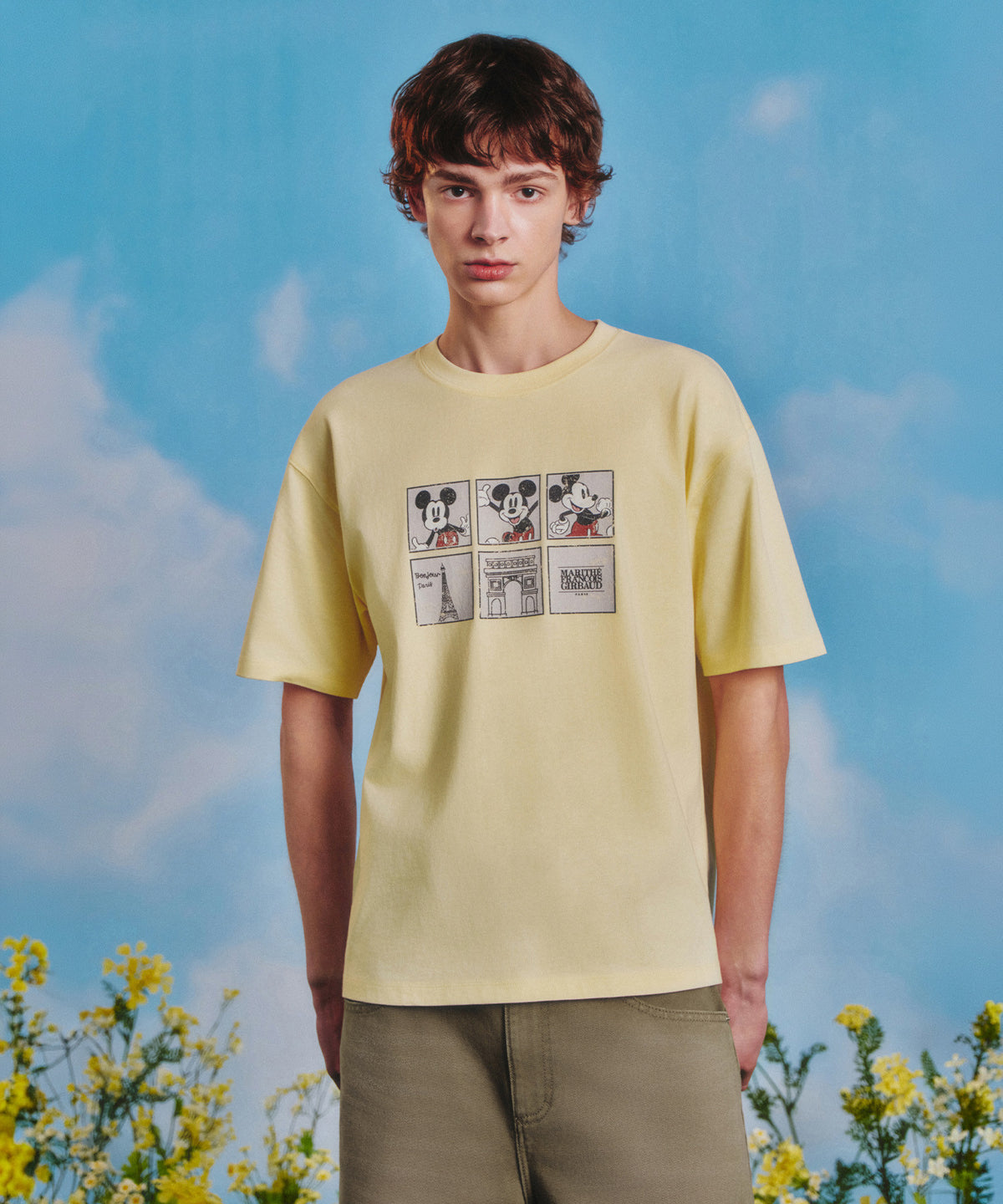 MARITHE MARITHE_DISNEY MICKEY_FILMSTRIP TEE butter