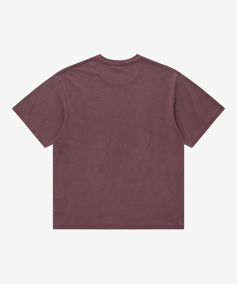 Covernat Retro Logo Graphic Dye T-shirt Wine
