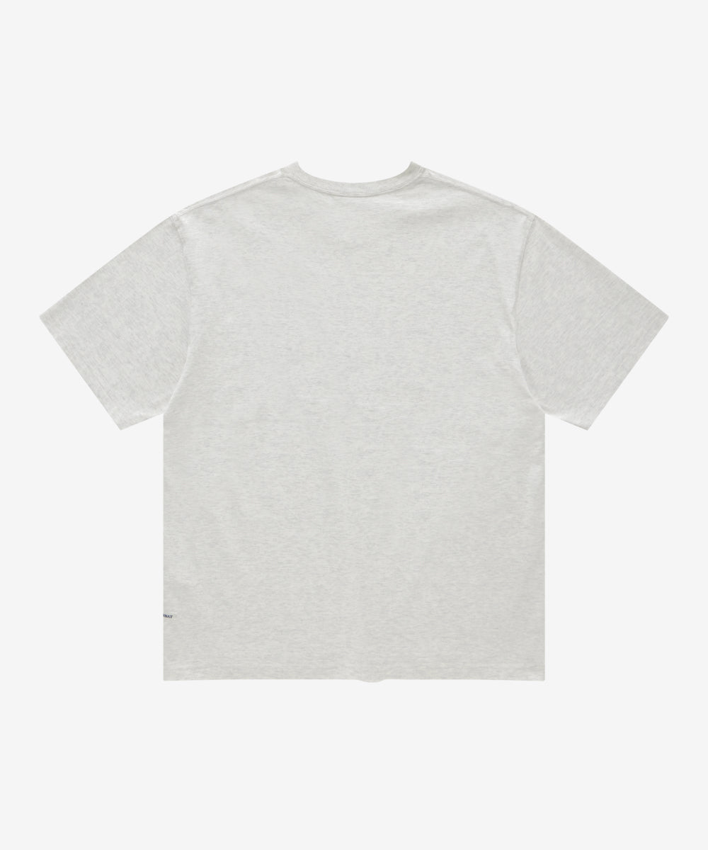 Covernat Typo Grid Graphic T-shirt Header Grey