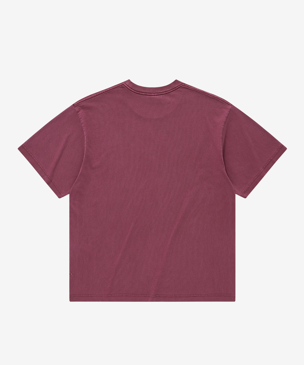 Covernat Crack Arch Logo Dyeed T-shirt Magenta