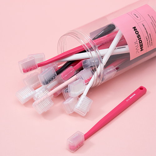 WBSKIN Paul Madison Dual Fine Bristle Toothbrush Set Pink Edition
