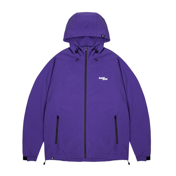Gababa Unisex Overfit Hood Windbreaker Jacket with Text on Back G77803 (Plus size M~2XL)