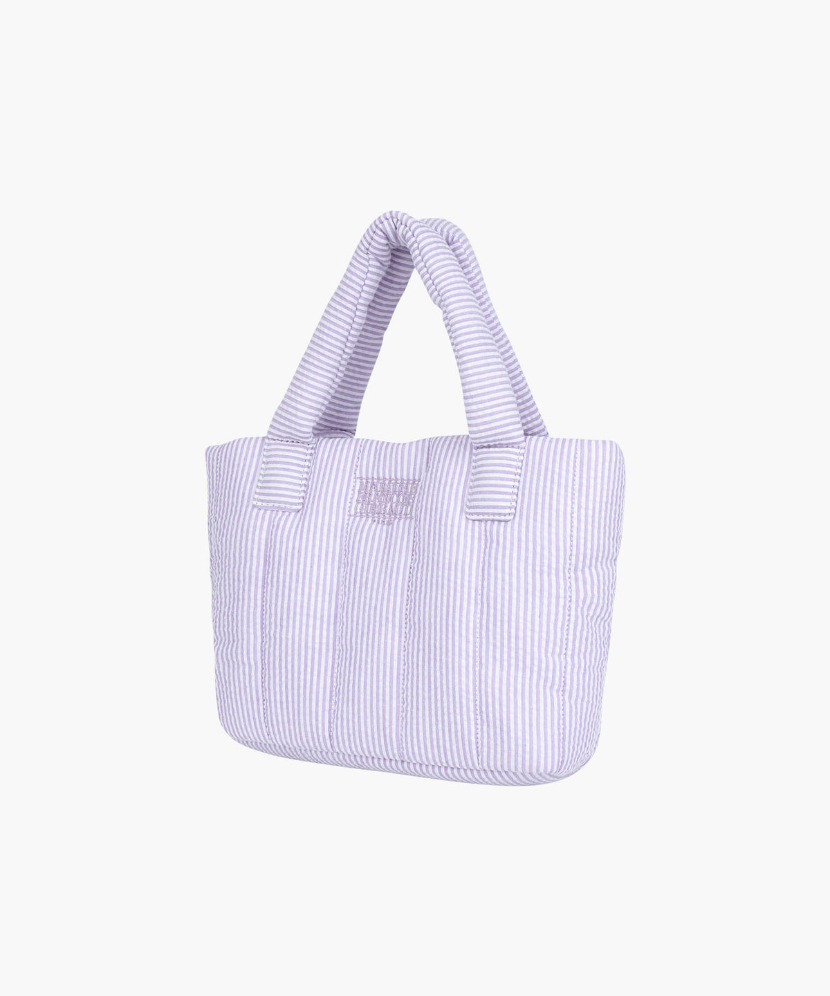 MARITHE CLASSIC LOGO SEERSUCKER PADDING BAG purple