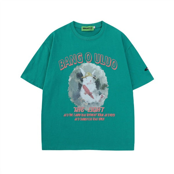 Gababa Cute Rabbit Print ShortSleeve T-shirt G74821