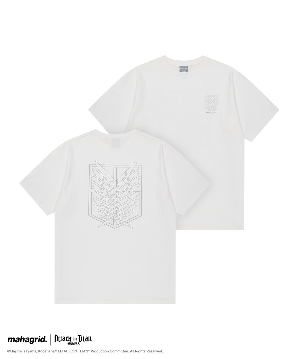 MAHAGRID [Attack on Titan] SURVEY CORP BASIC TEE[WHITE]