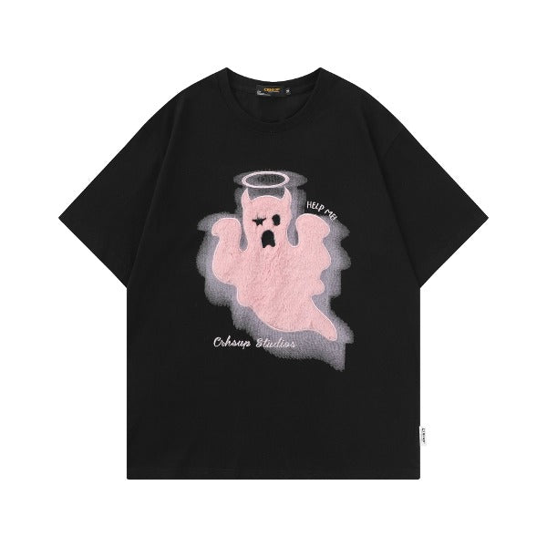 Gababa [High Demand] Unisex Short-Sleeve T-shirt with Little Devil Accent G77113