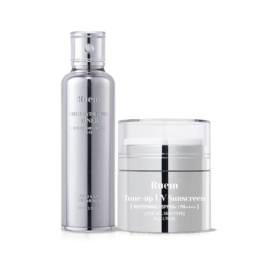 Ruem Vital Hydrating Toner & Tone Up UV Sunscreen